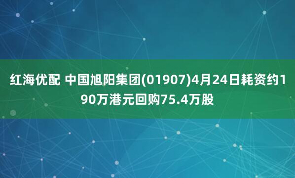 红海优配 中国旭阳集团(01907)4月24日耗资约190万港元回购75.4万股
