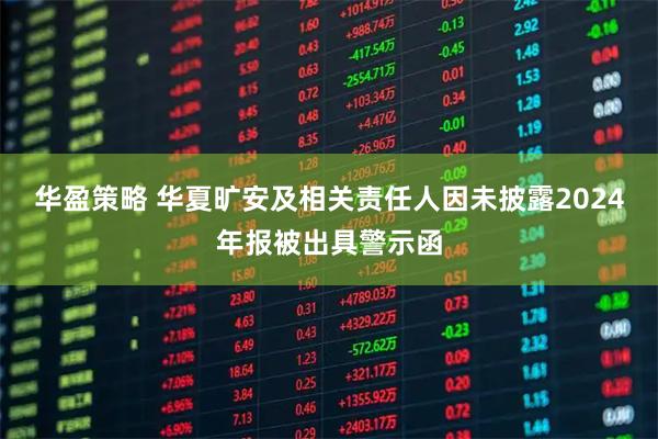 华盈策略 华夏旷安及相关责任人因未披露2024年报被出具警示函